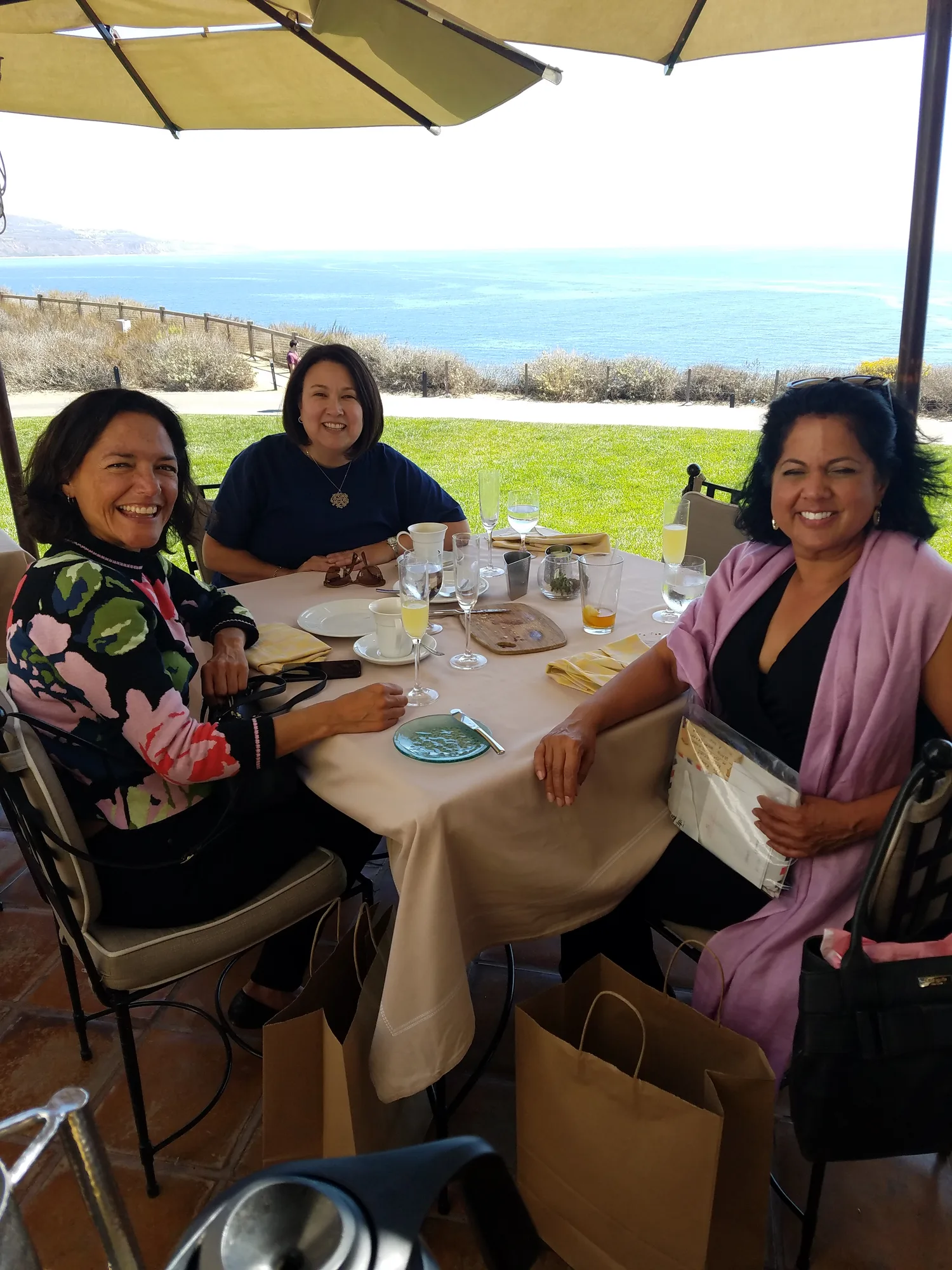 Girls (Adela, Evangeline, Anita) brunch Rancho Palos Verdes,  Los Angeles